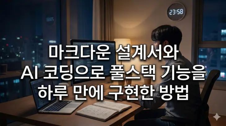 Markdown 설계서와 AI 코딩으로 풀스택 기능을 하루 만에 구현한 방법